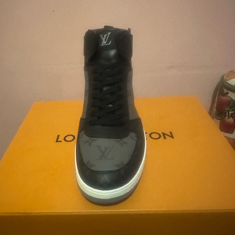 Louis Vuitton Black and Gray High-Top Sneakers